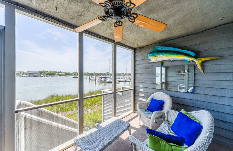 Rental balcony at Vacation Rentals Folly Beach.