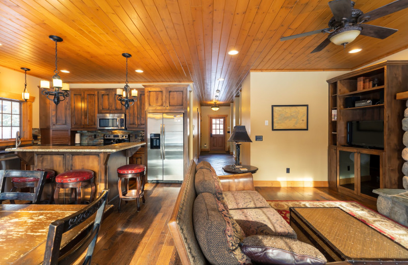 Cottage interior at Boyd Lodge.