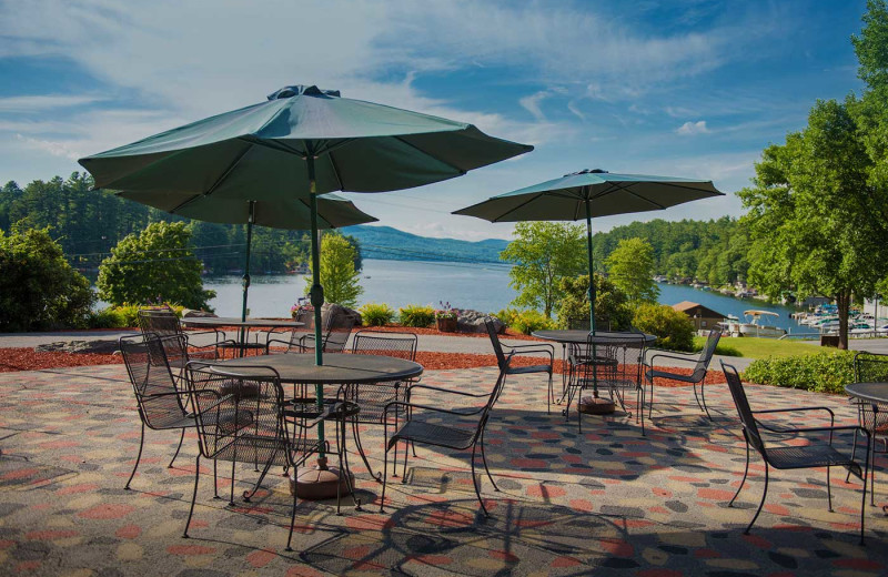 Patio at Dunham's Bay Resort.