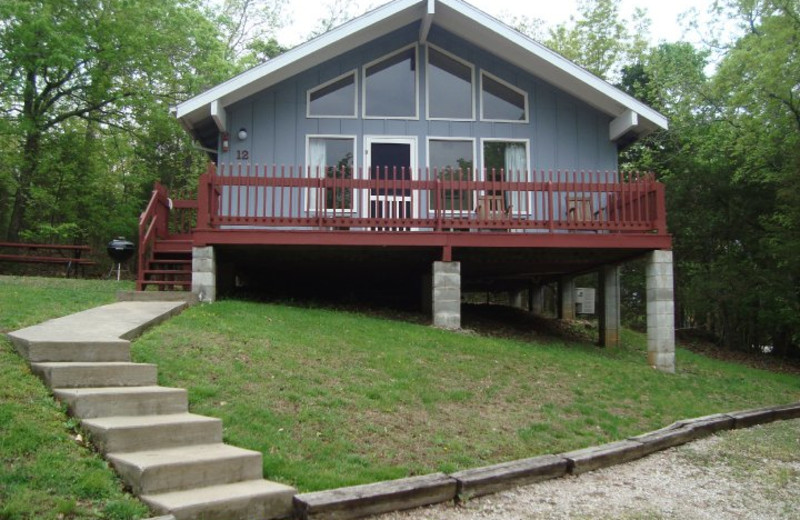 Cabin exterior at Indian Trails Resort.