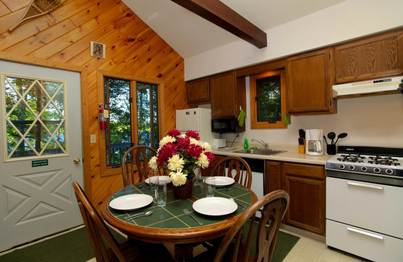 Cabin kitchen at Glenmore Resort.