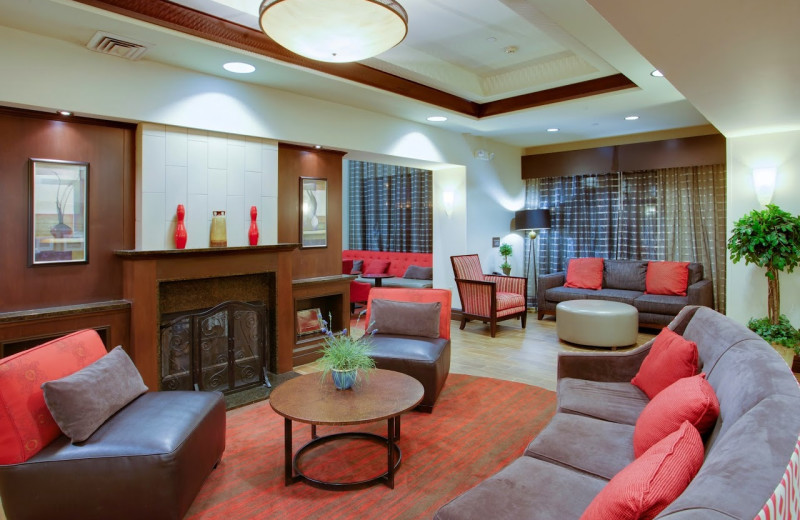 Lobby view at Hampton Inn Garden City, NY.