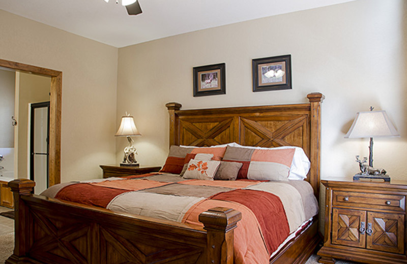 Rental bedroom at Branson Vacation Houses.