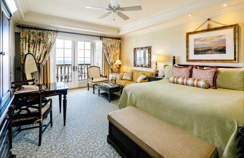 Guest room at The Sanctuary at Kiawah Island.