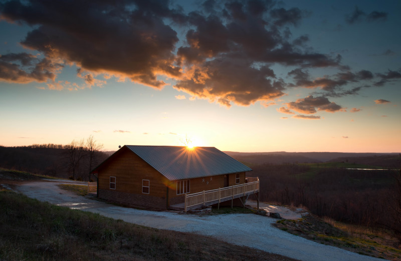 Cabin exterior at Buffalo Outdoor Center.