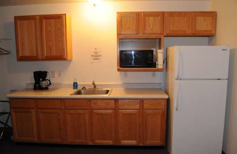 Kitchen view at Gone Fishin' Lodge.