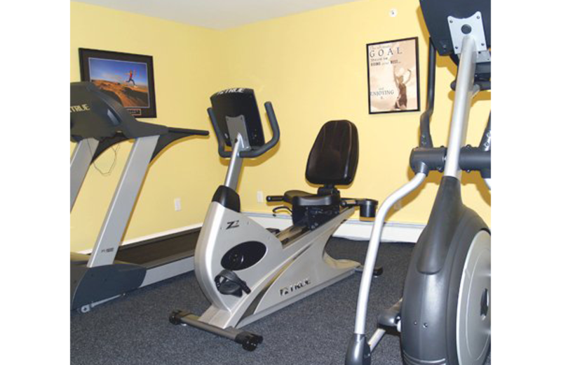 Fitness room at Essex Street Inn Newburyport.