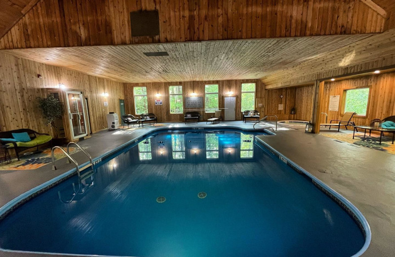 Indoor pool at Misty Harbor & Barefoot Beach Resort.