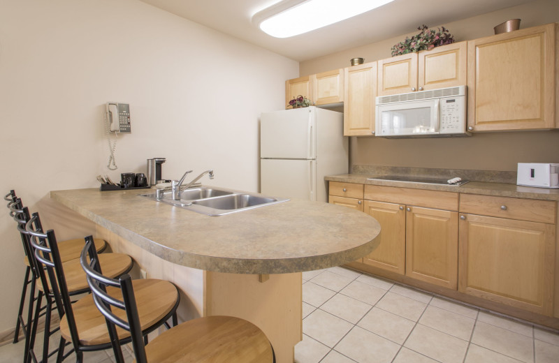 Guest kitchen at Mill Creek Hotel.