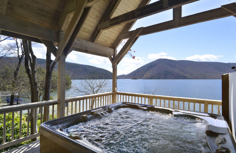 Rental hot tub at Premier Vacation Rentals @ Smith Mountain Lake.