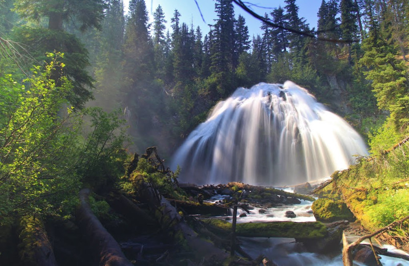 Waterfall near Sisters Vacation Rentals.