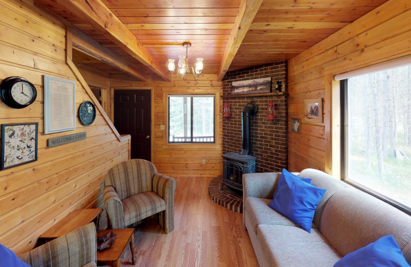 Rental living room at Island Park Reservations.