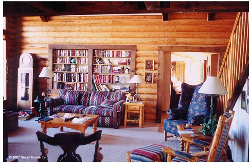 Lounge area at The Sassy Moose Inn.