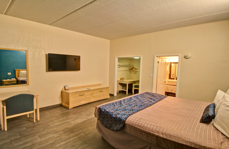 Guest room at WindWater Hotel & Resort.