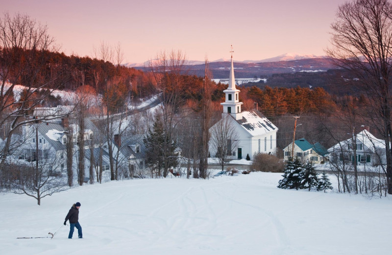 Winter view at Rabbit Hill Inn.