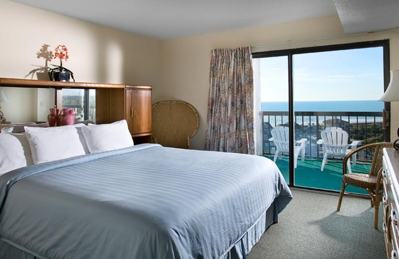 Guest room at Caravelle Beach Club.