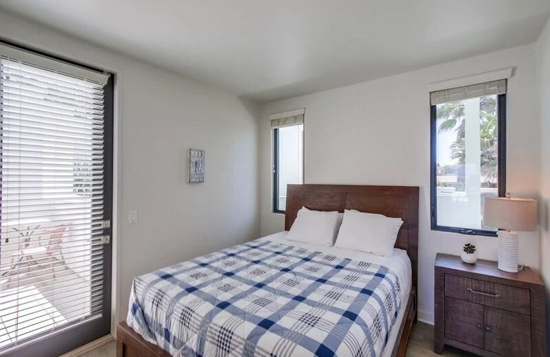 Rental bedroom at Mission Sands Vacation Rentals.