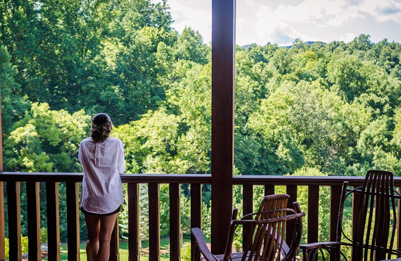 Balcony view at House Mountain Inn.