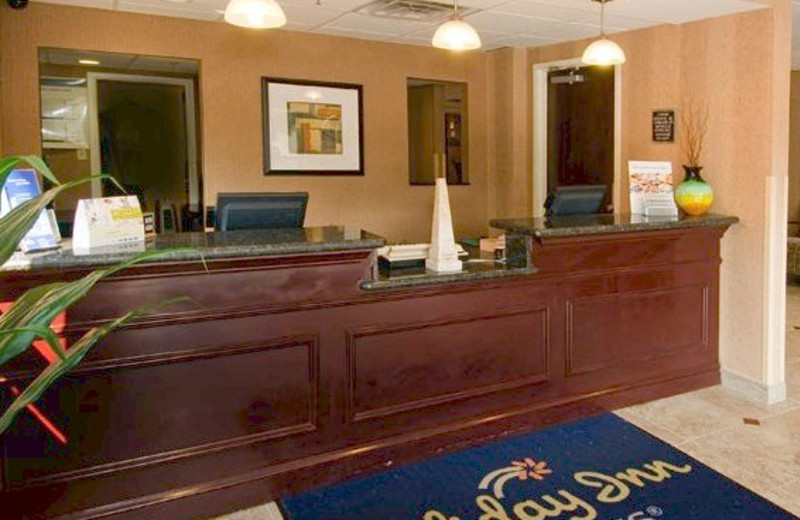 Front desk at Holiday Inn Express Fairfax.