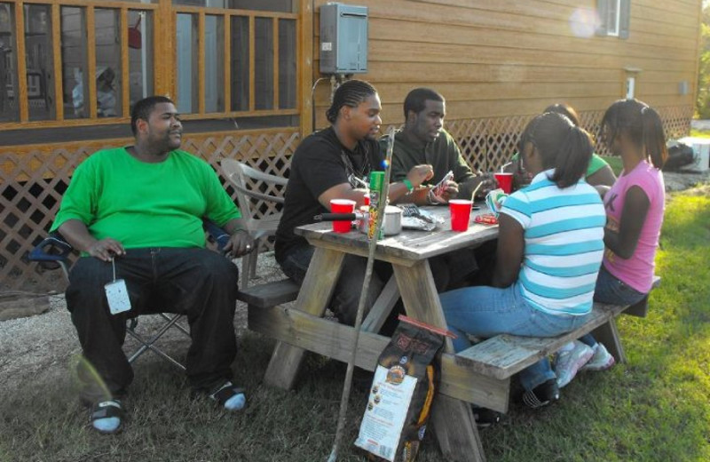 Family picnic at Lone Star Yogi.