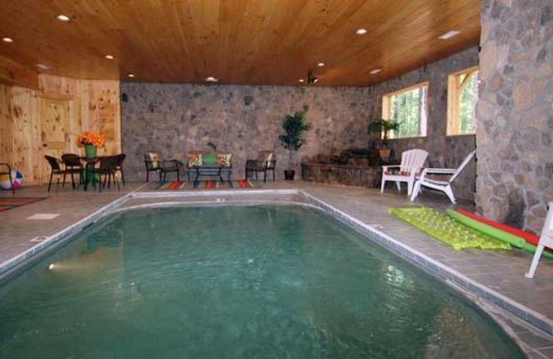 Private indoor pool at Cabins For You.