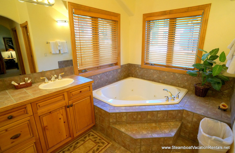 Rental bathroom at Steamboat Vacation Rentals.