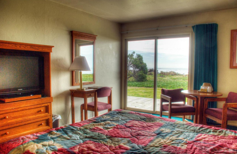 Guest room at Crescent Beach Motel.