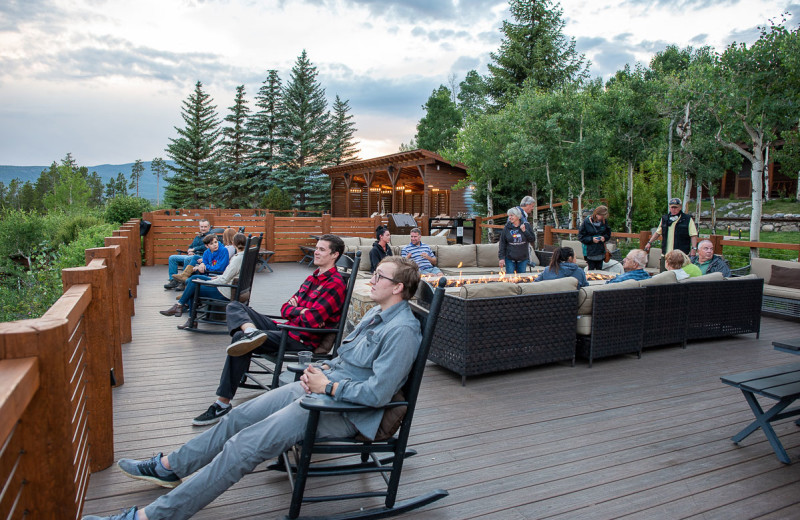 Patio at Grand Lake Lodge.