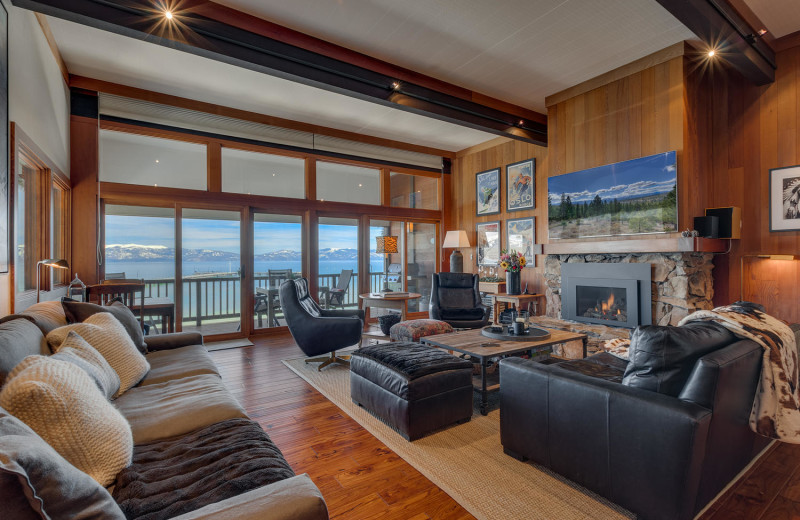 Rental living room at Tahoe Tavern Properties.