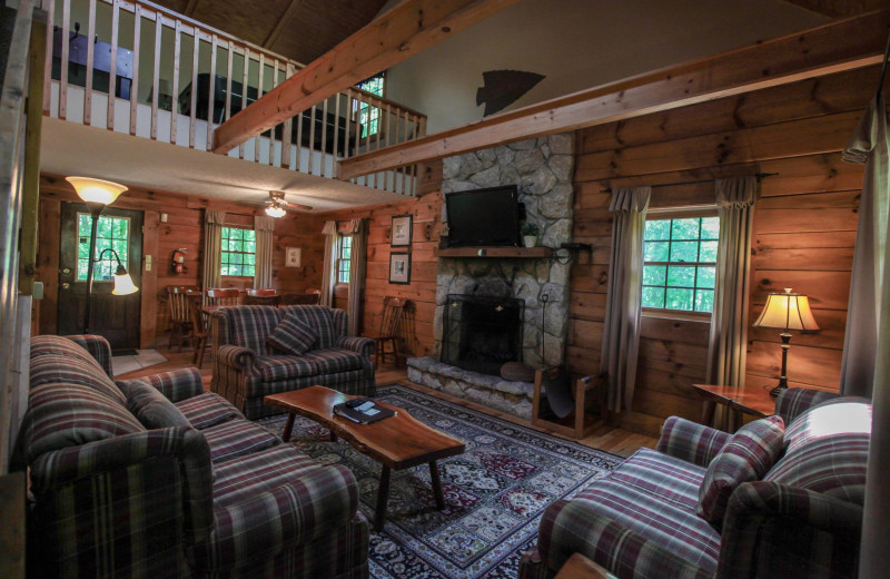 Chalet living room at Old Man's Cave Chalets.