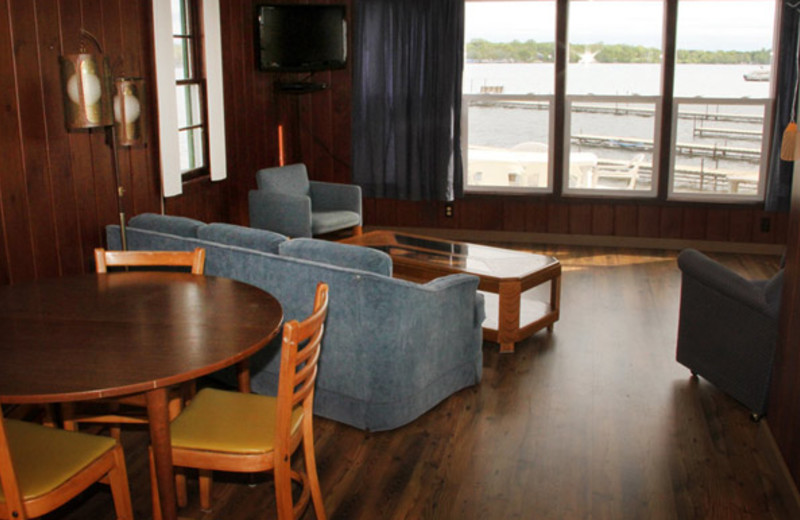 Cabin interior at Bell's Resort Bar and Grill.