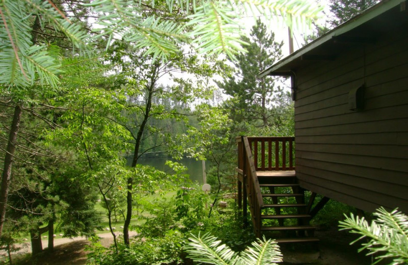 Cabin exterior at Echo Shores Resort.