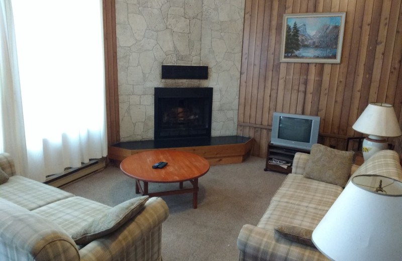 Cabin living room at Sandy Lane Resort.