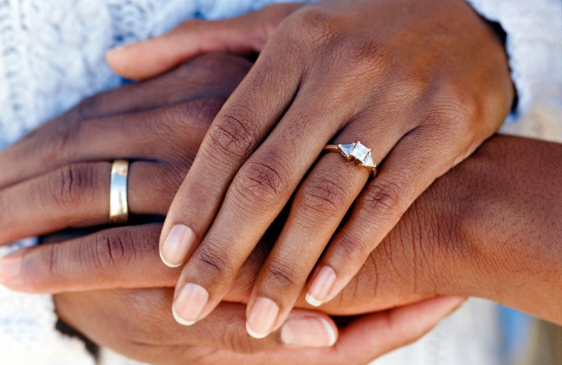 Couple hands at The French Manor Inn and Spa.