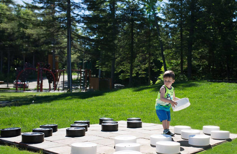 Checkers at Fiddler Lake Resort.