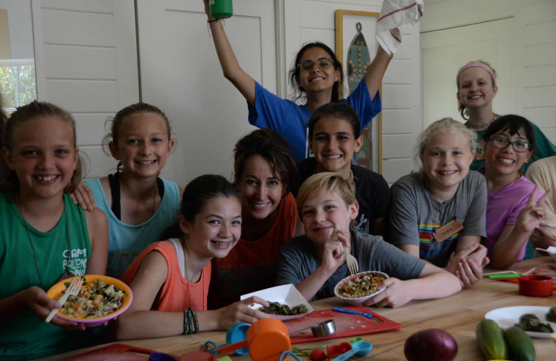 Cooking at Camp Balcones Spring.