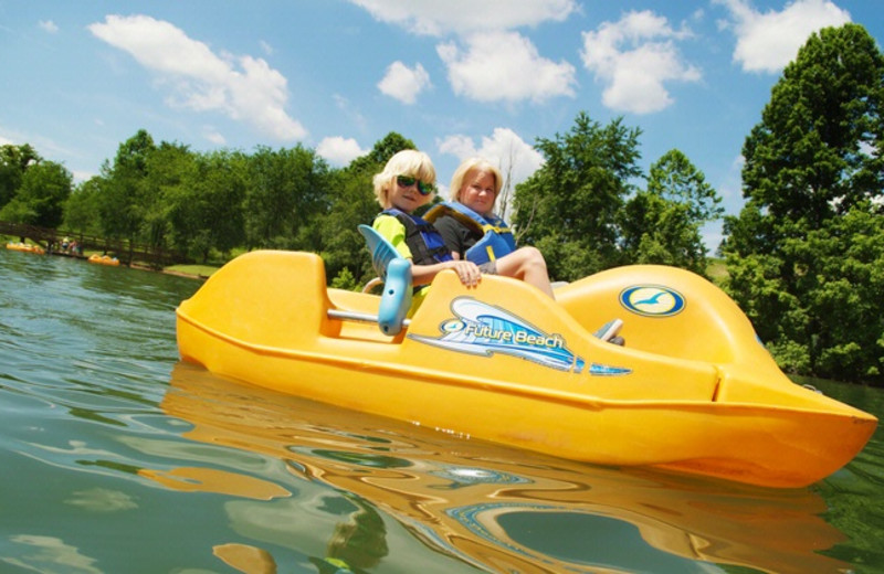 Paddle boat at Stonewall Resort.