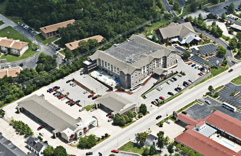 Aerial view of Castle Rock Resort and Waterpark.