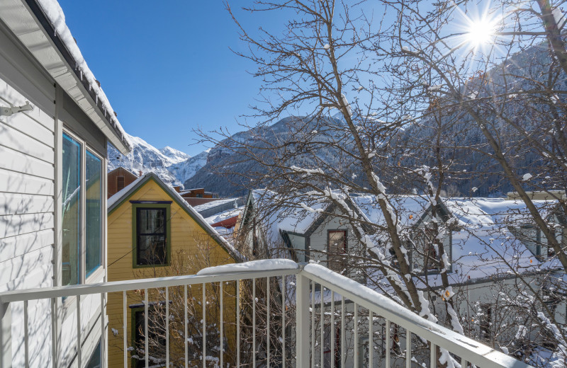 Rental balcony at Accommodations in Telluride.