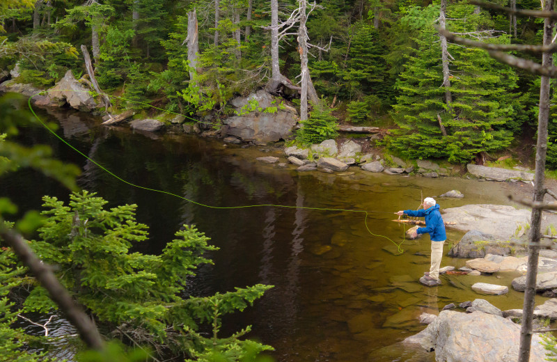 Fishing at Smugglers' Notch Resort.