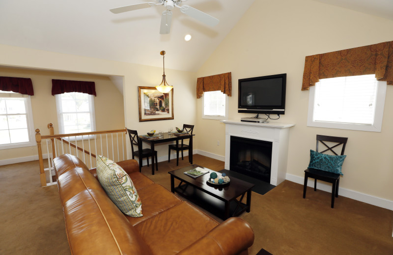 Guest living room at King's Creek Plantation.