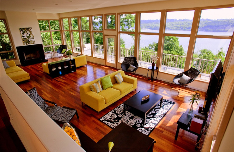 Riverknoll House living room at Buttermilk Falls Inn & Spa.