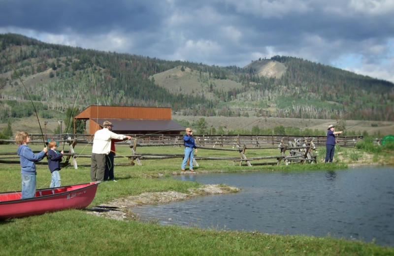 Fishing at Goosewing Ranch.