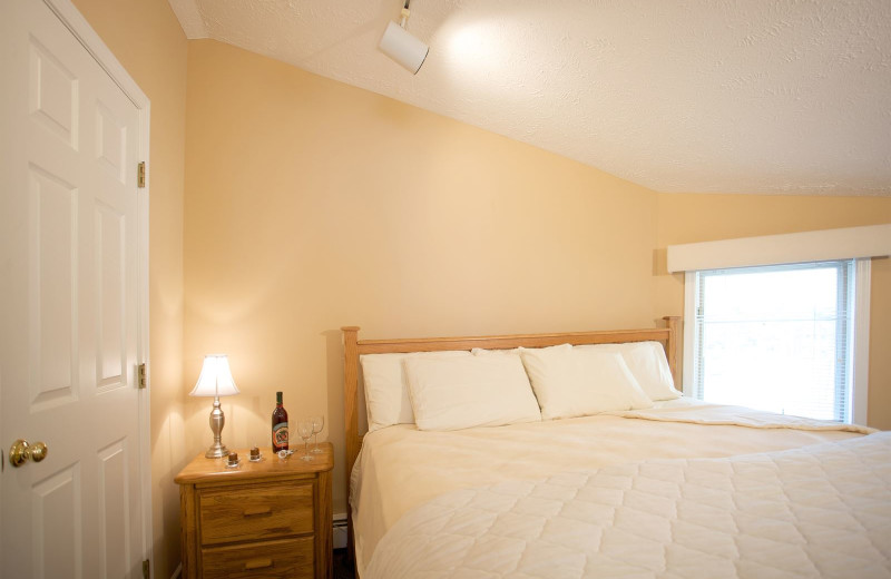 Guest room at Pointes North Beachfront Resort Hotel.