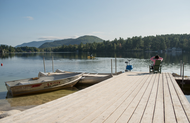 Dock at Golden Arrow Lakeside Resort.