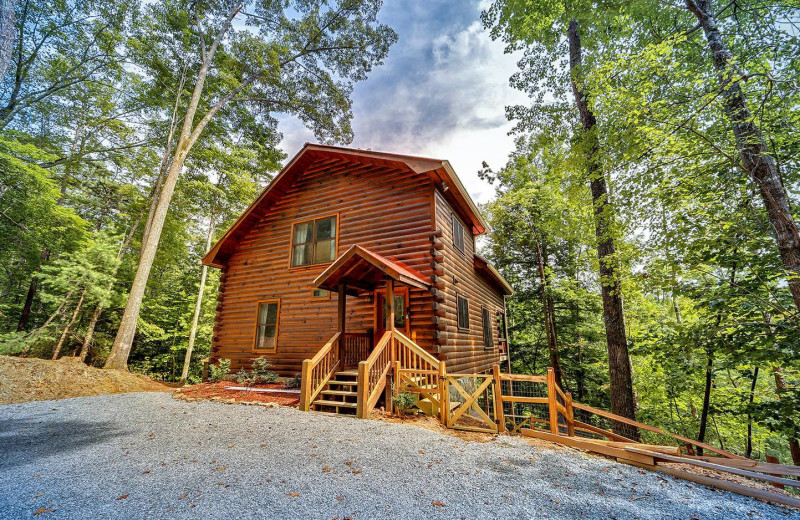 Cabin exterior at Sliding Rock Cabins.