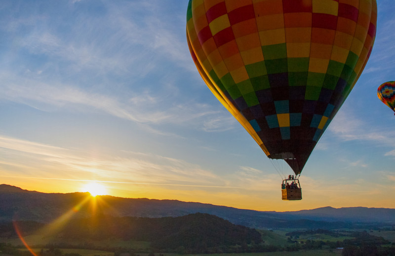 Hot air balloon at Chalets in Hocking Hills.