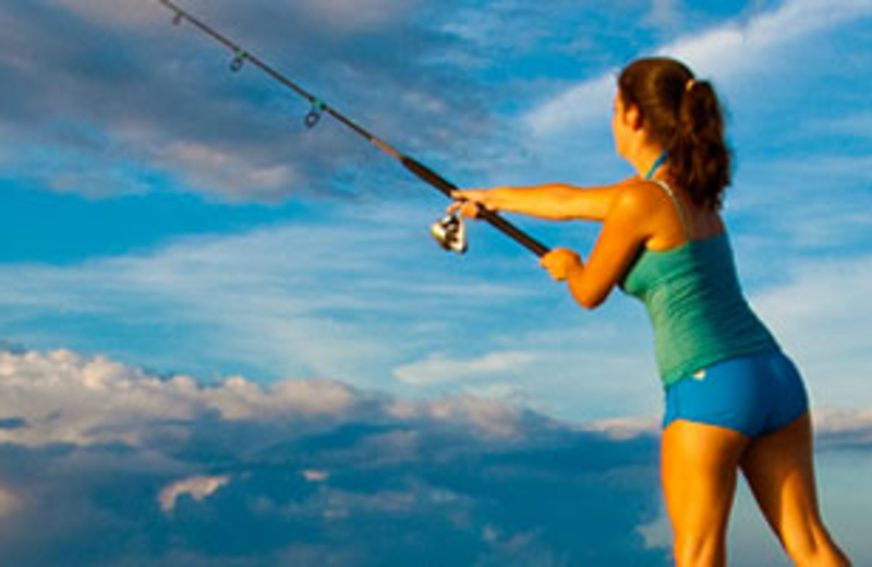 Girl Fishing at Hatteras Realty 