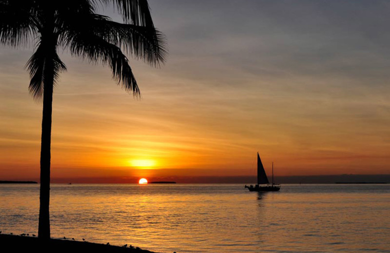 Beach sunset near Southernmost Inn.