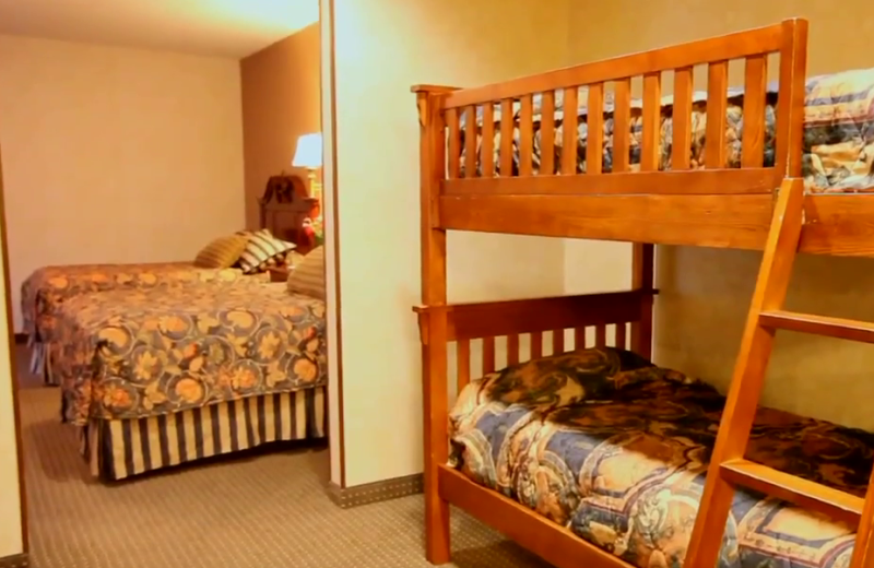 Bunk beds at Rushmore Express Inn & Family Suites.